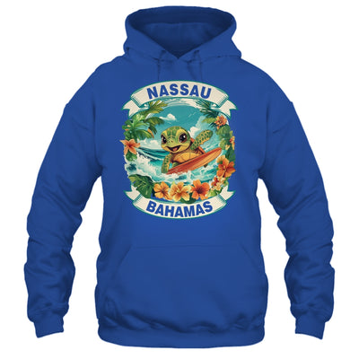 Nassau Bahamas Cute Sea Turtle Surfing Summer Vacation Shirt & Tank Top | teecentury