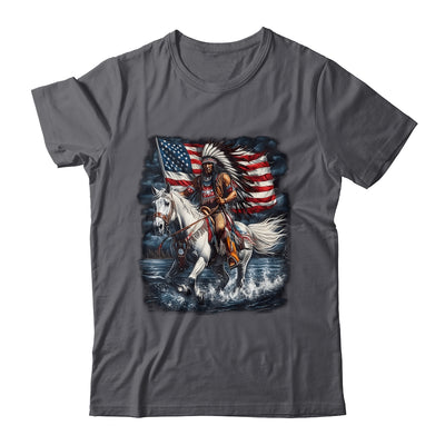 Native American Day Flag Indian Riding Horse 4th Of July Shirt & Hoodie | teecentury