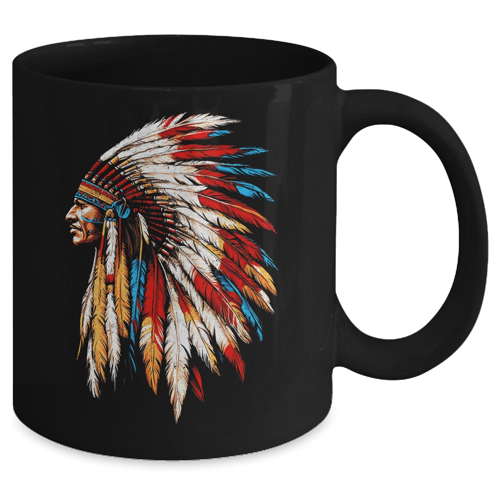 Native American Indian Headdress Graphic Indian Day Men Women Mug | teecentury