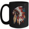 Native American Indian Headdress Graphic Indian Day Men Women Mug | teecentury