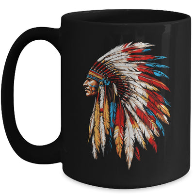 Native American Indian Headdress Graphic Indian Day Men Women Mug | teecentury