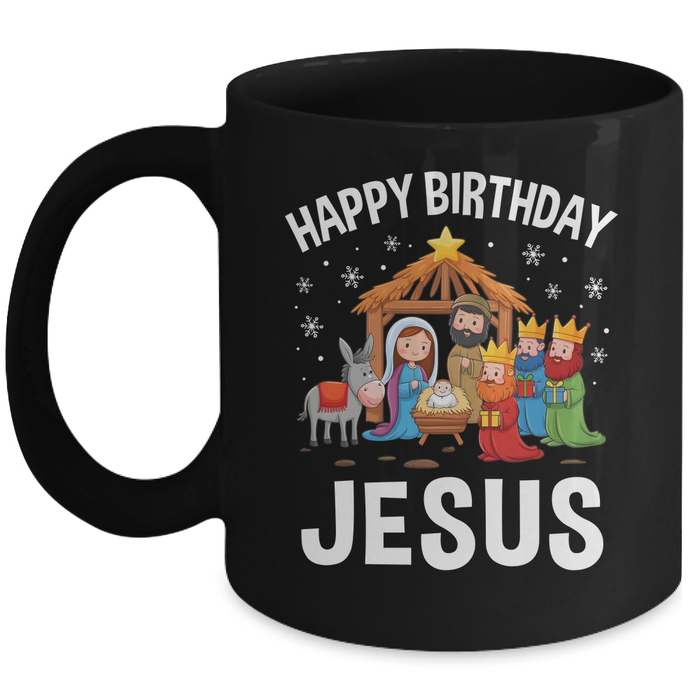 Nativity Happy Birthday Jesus Christmas Nativity Christian Mug | teecentury
