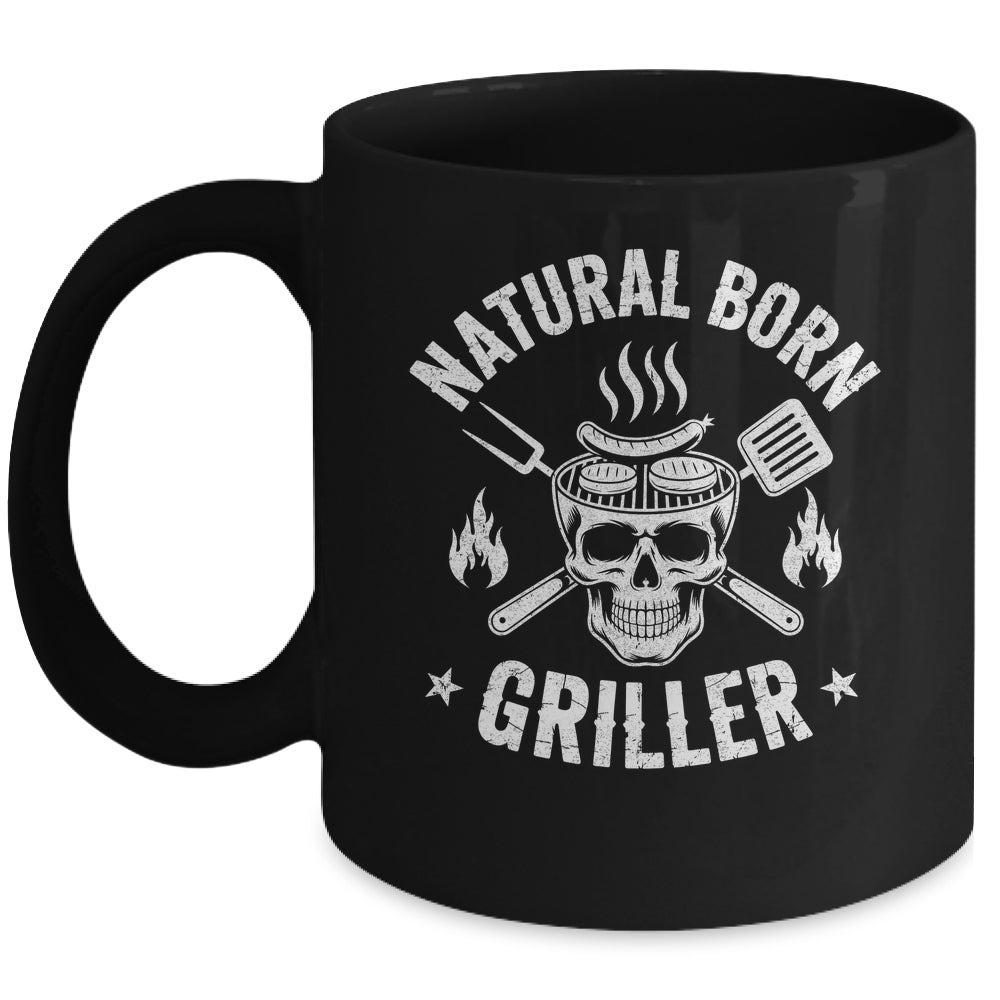 Natural Born Griller Funny BBQ Joke For Grill Lovers Mug | teecentury