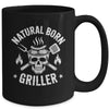 Natural Born Griller Funny BBQ Joke For Grill Lovers Mug | teecentury