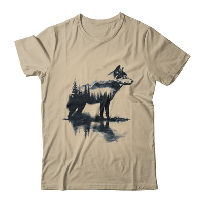 Nature Mountains Adventure Wolf Outdoor Wildlife Forest Shirt & Hoodie | teecentury