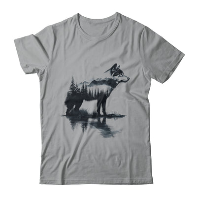Nature Mountains Adventure Wolf Outdoor Wildlife Forest Shirt & Hoodie | teecentury