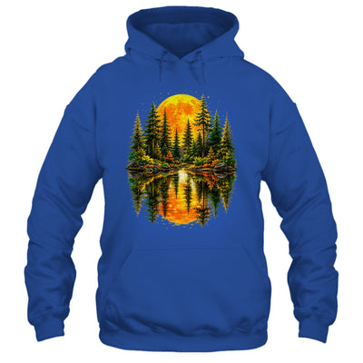 Nature Reflection Us Flag Forest Trees Outdoor Wildlife Shirt & Tank Top | teecentury