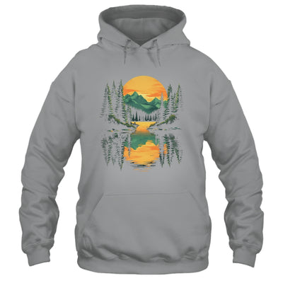 Nature Trees Reflection Forest Outdoor Wildlife Lover Sunset Shirt & Hoodie | teecentury