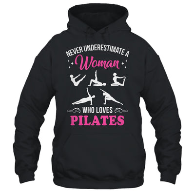 Never Underestimate A Woman Who Loves Pilates Fitness Shirt & Tank Top | teecentury