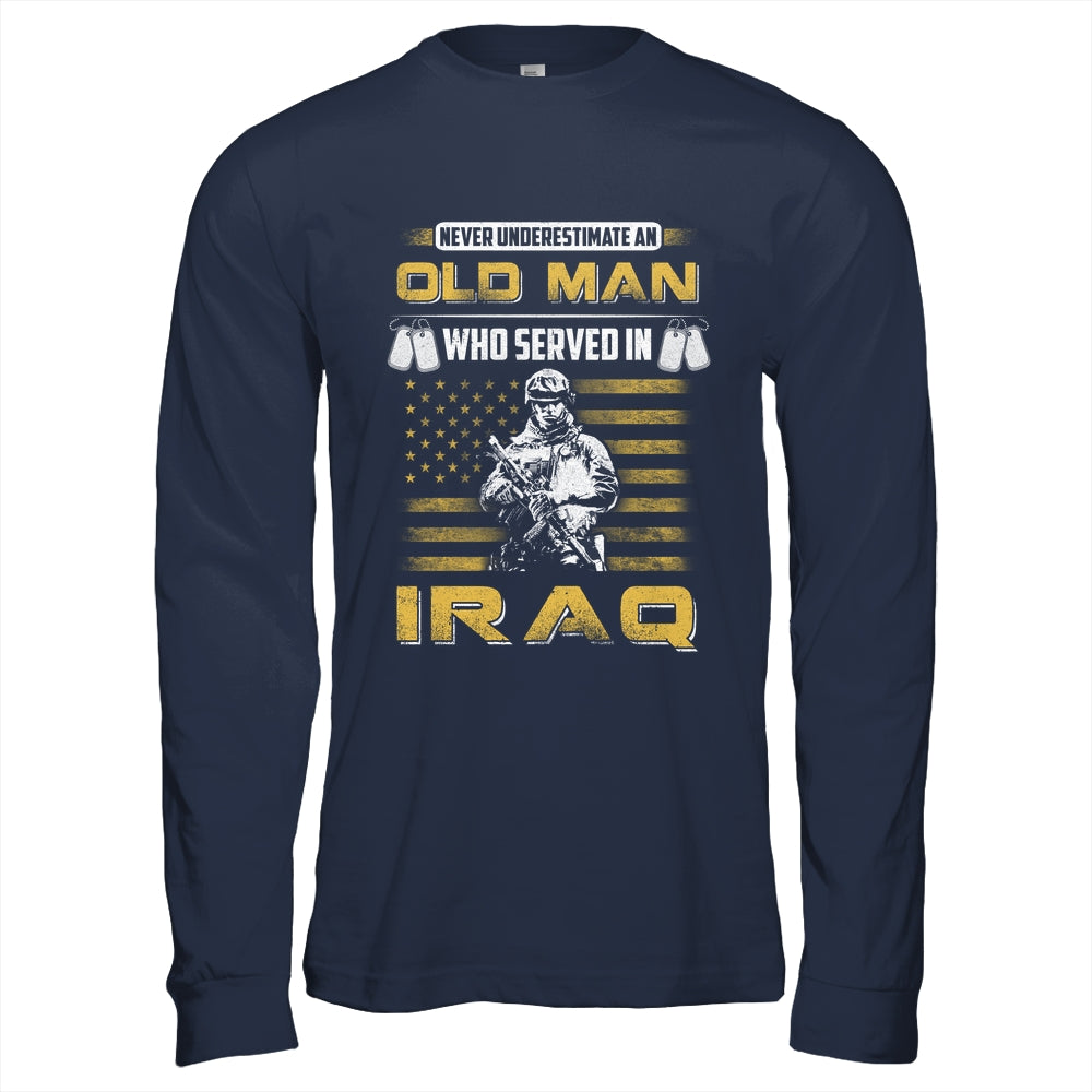 Never Underestimate An Old Man Who Served In Iraq Shirt & Hoodie | teecentury