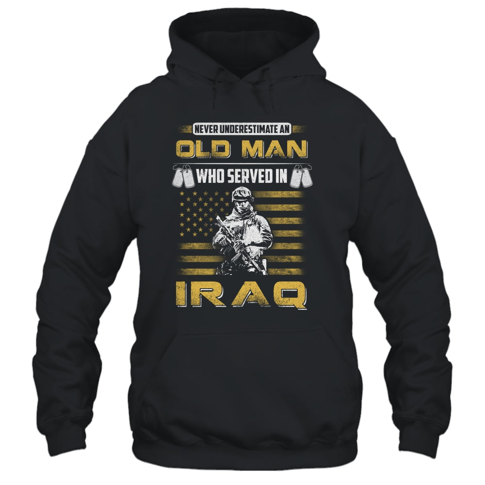 Never Underestimate An Old Man Who Served In Iraq Shirt & Hoodie | teecentury