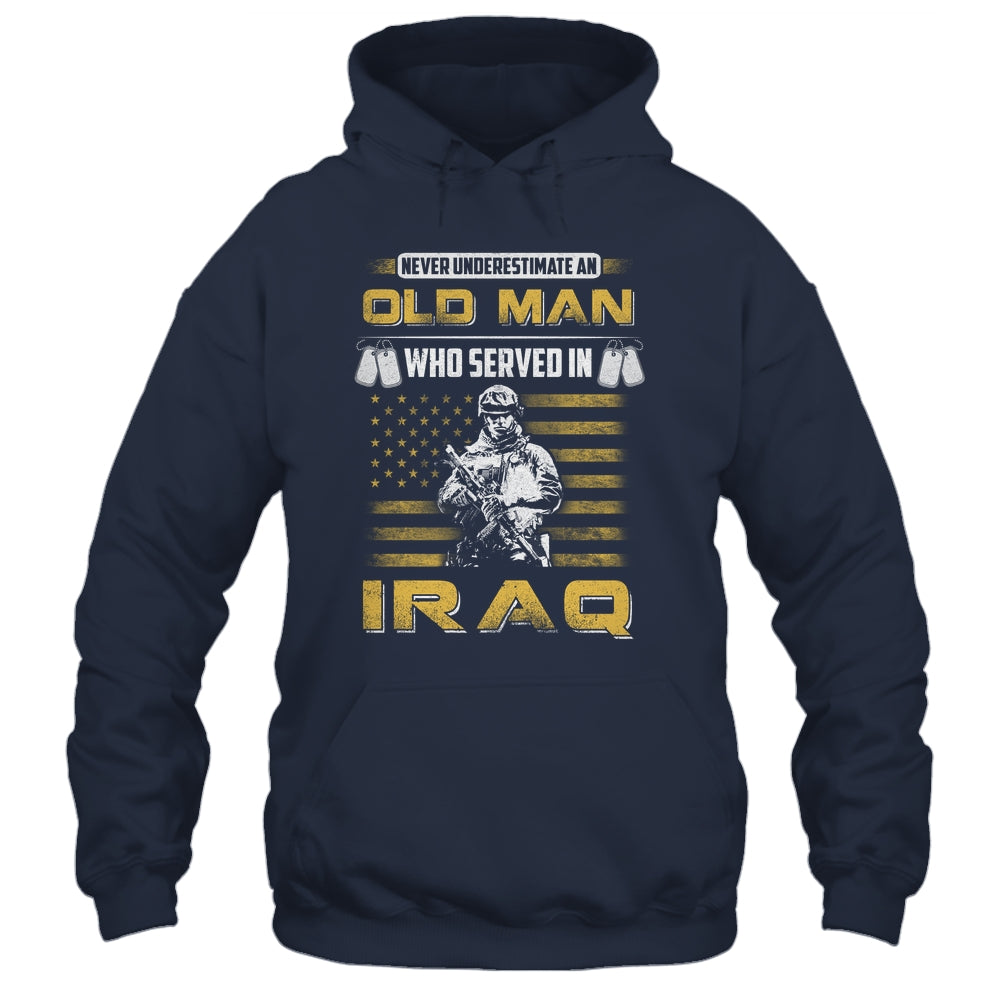 Never Underestimate An Old Man Who Served In Iraq Shirt & Hoodie | teecentury