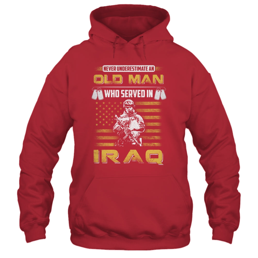 Never Underestimate An Old Man Who Served In Iraq Shirt & Hoodie | teecentury
