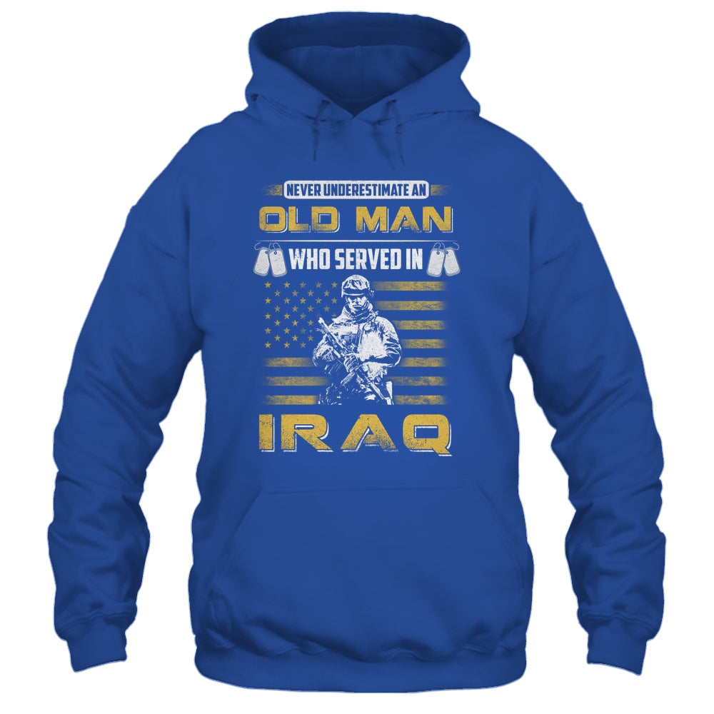 Never Underestimate An Old Man Who Served In Iraq Shirt & Hoodie | teecentury