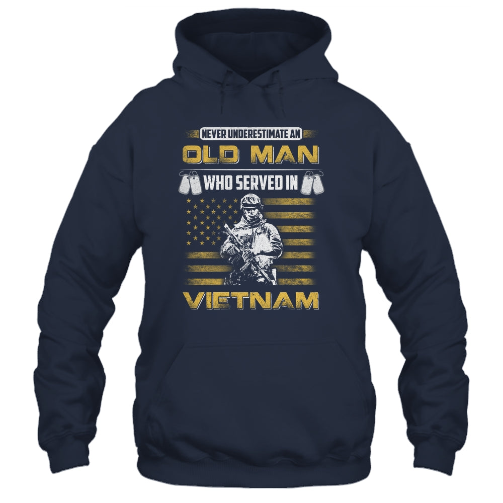 Never Underestimate An Old Man Who Served In Viet Nam Shirt & Hoodie | teecentury