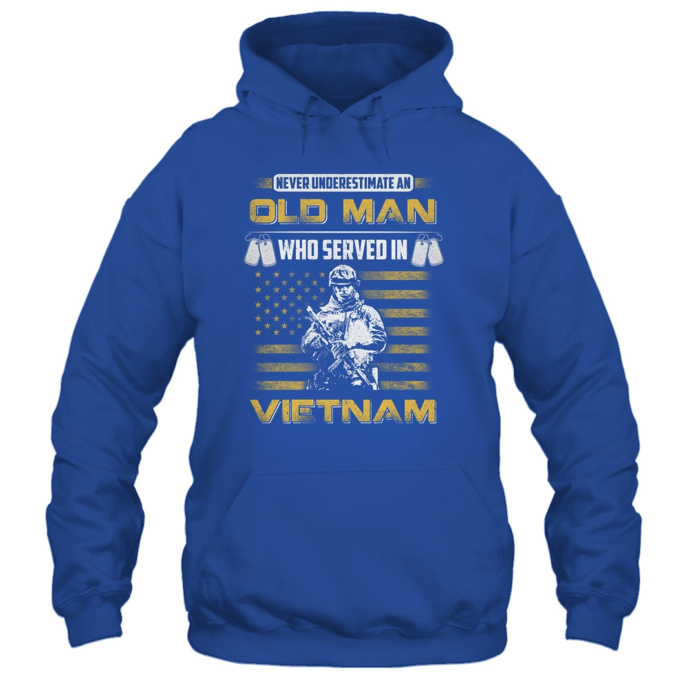 Never Underestimate An Old Man Who Served In Viet Nam Shirt & Hoodie | teecentury