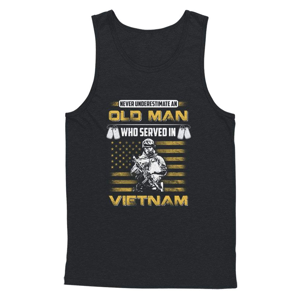 Never Underestimate An Old Man Who Served In Viet Nam Shirt & Hoodie | teecentury