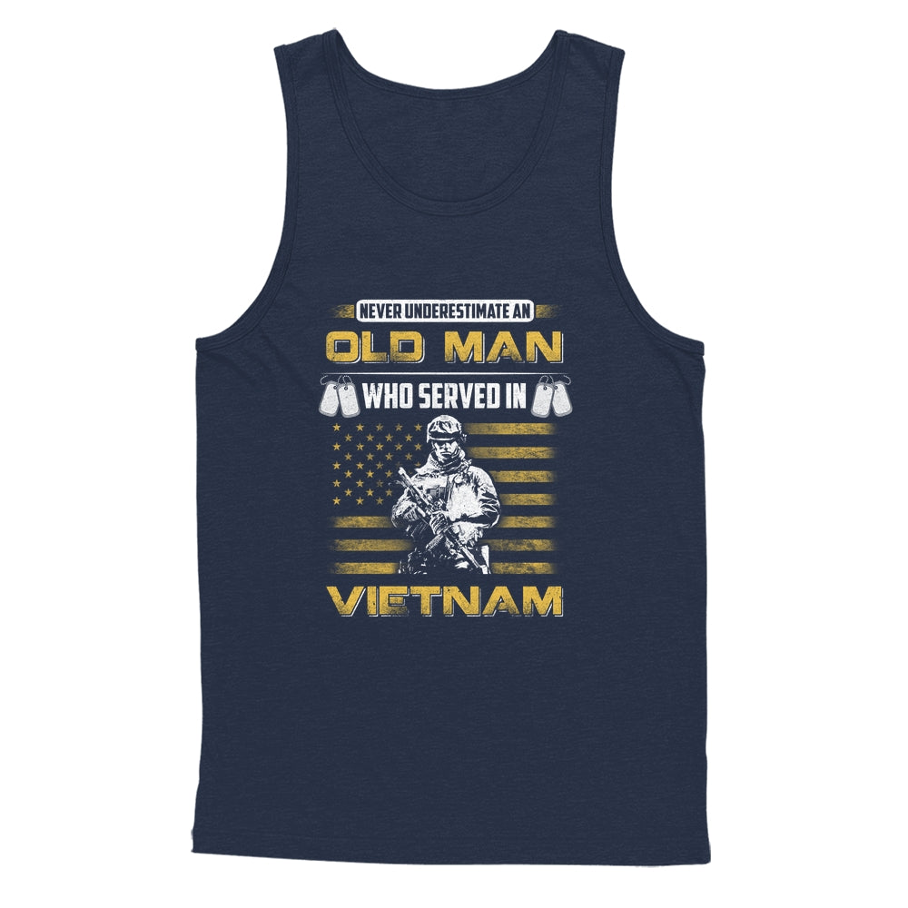 Never Underestimate An Old Man Who Served In Viet Nam Shirt & Hoodie | teecentury