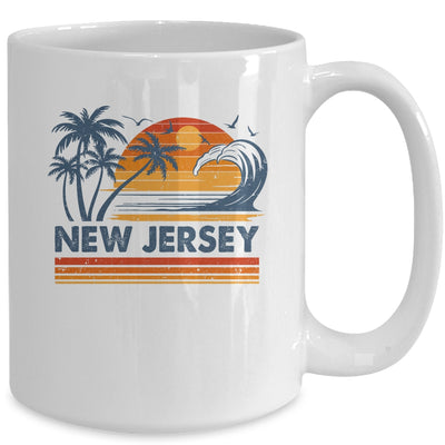 New Jersey Vacation Sunset Cute 70s Vintage Retro Beach Mug | teecentury