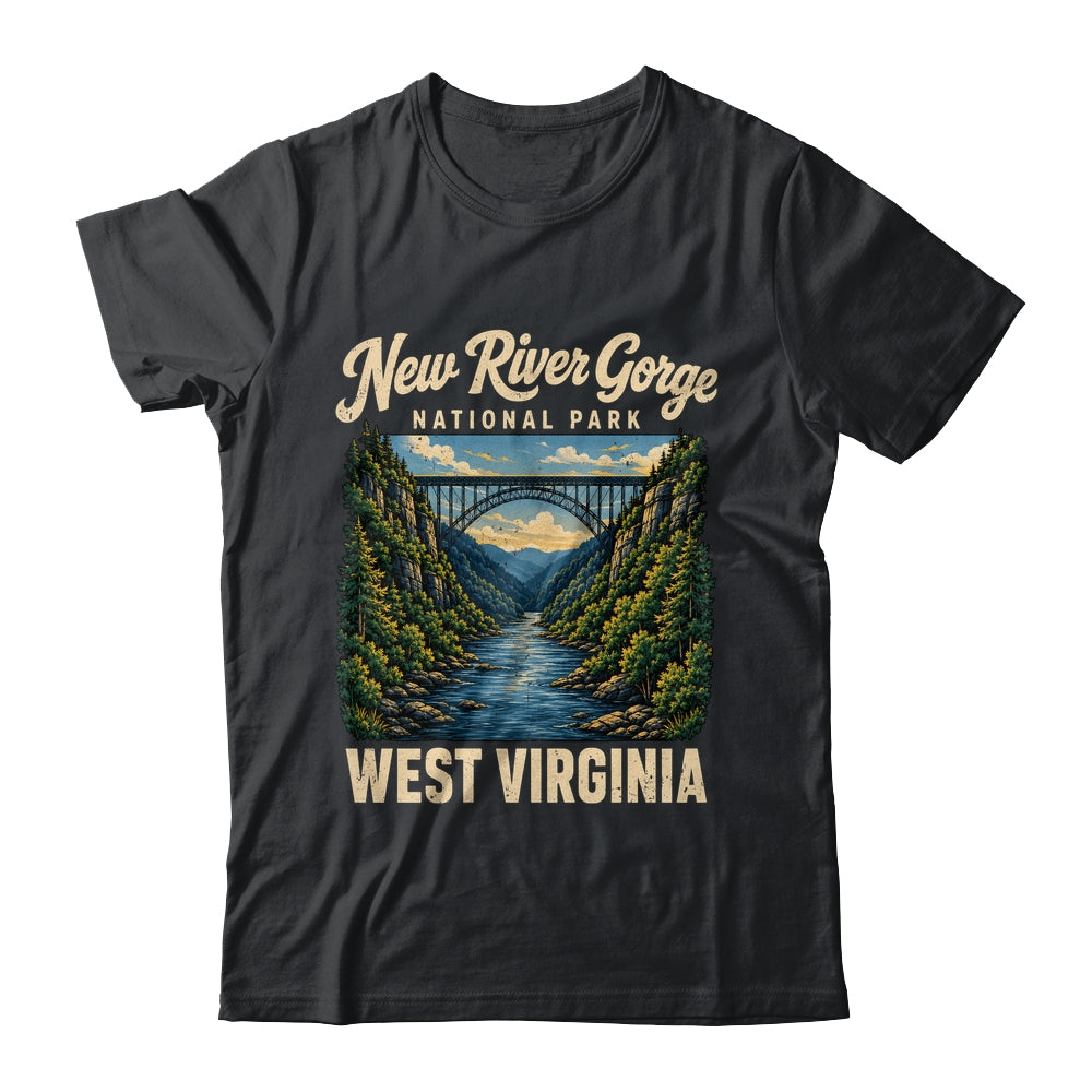 New River Gorge National Park Bridge Rafting Hiking Vintage Shirt & Tank Top | teecentury