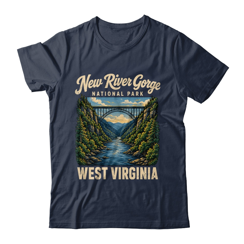 New River Gorge National Park Bridge Rafting Hiking Vintage Shirt & Tank Top | teecentury
