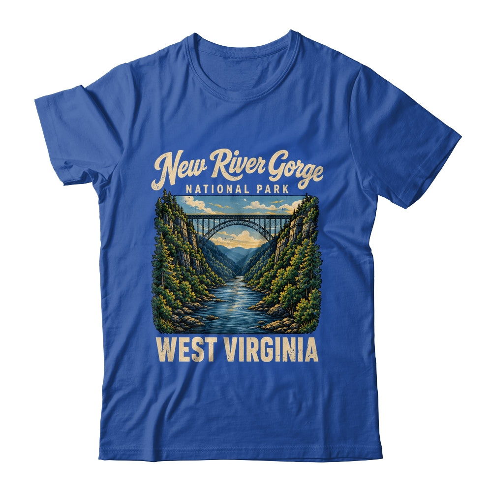 New River Gorge National Park Bridge Rafting Hiking Vintage Shirt & Tank Top | teecentury