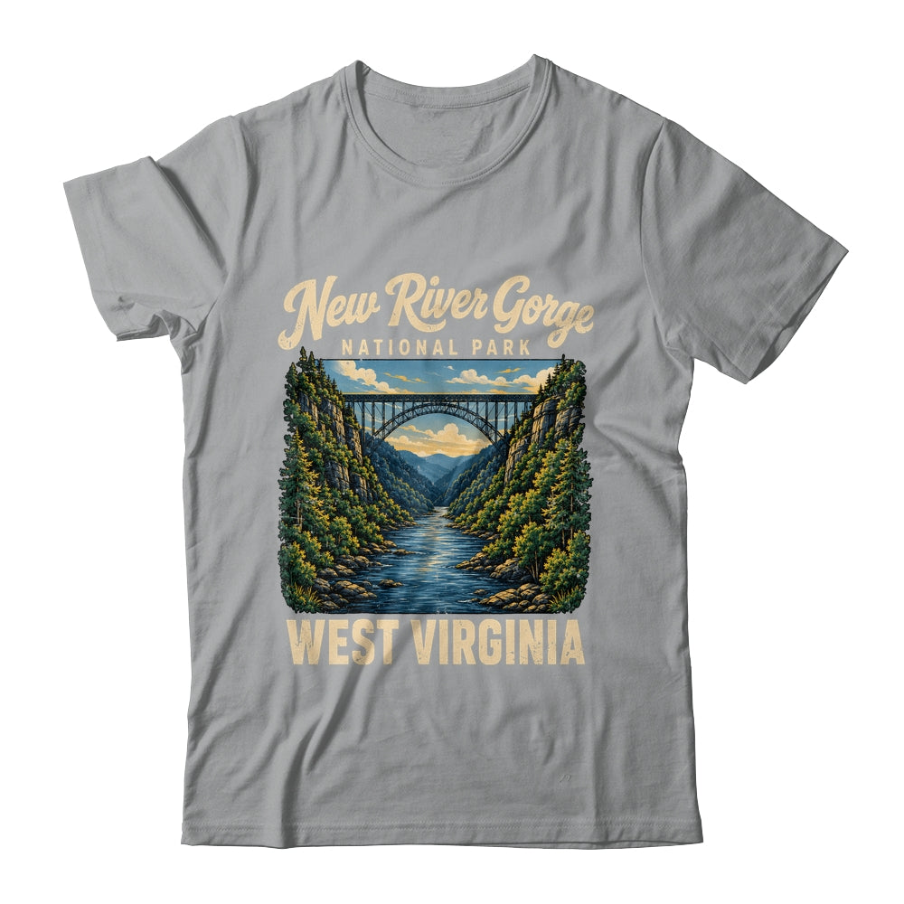 New River Gorge National Park Bridge Rafting Hiking Vintage Shirt & Tank Top | teecentury