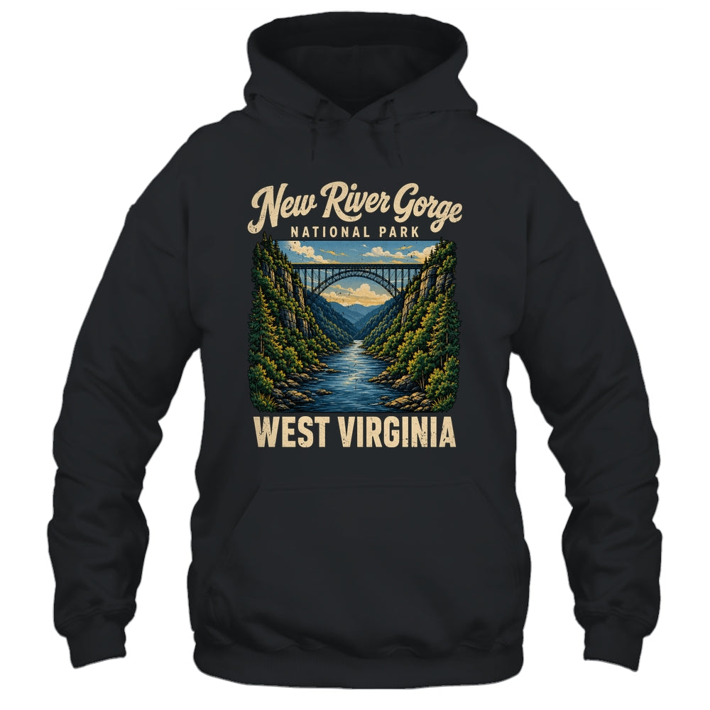 New River Gorge National Park Bridge Rafting Hiking Vintage Shirt & Tank Top | teecentury