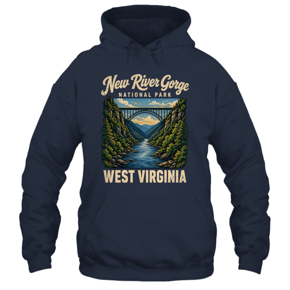 New River Gorge National Park Bridge Rafting Hiking Vintage Shirt & Tank Top | teecentury