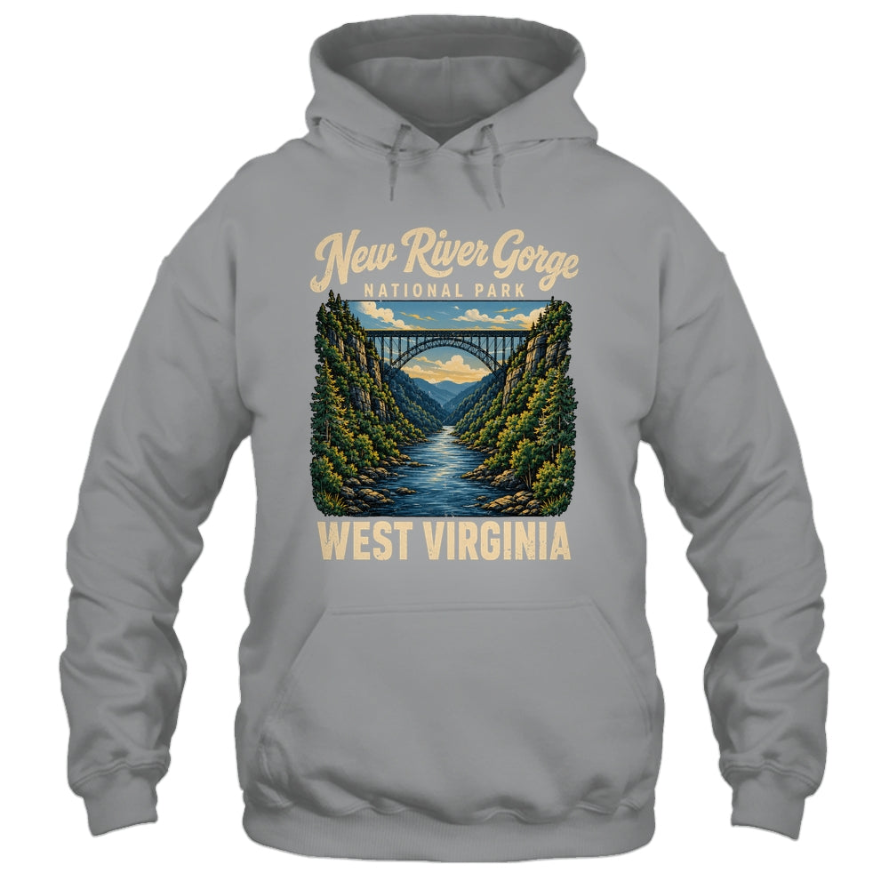 New River Gorge National Park Bridge Rafting Hiking Vintage Shirt & Tank Top | teecentury