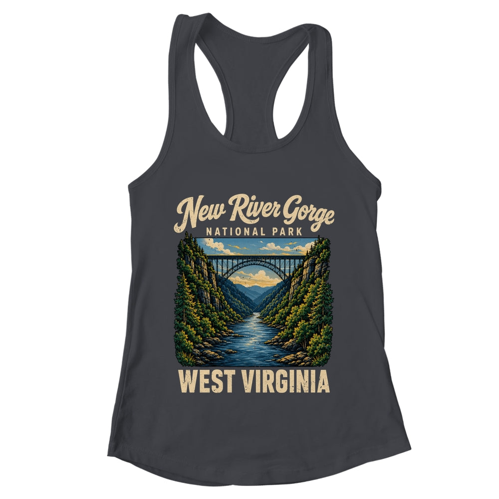 New River Gorge National Park Bridge Rafting Hiking Vintage Shirt & Tank Top | teecentury