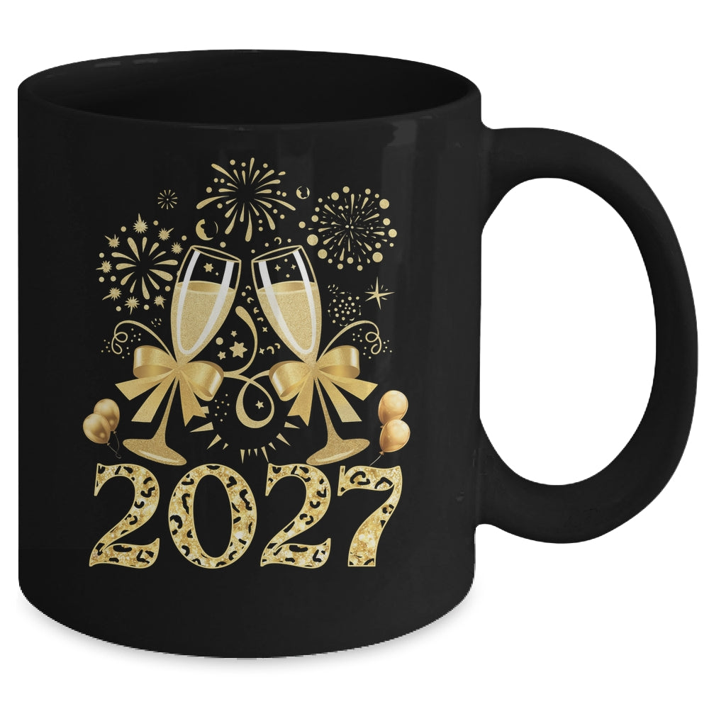 New Years Eve Happy New Year 2026 Firework Leopard Women Mug | teecentury
