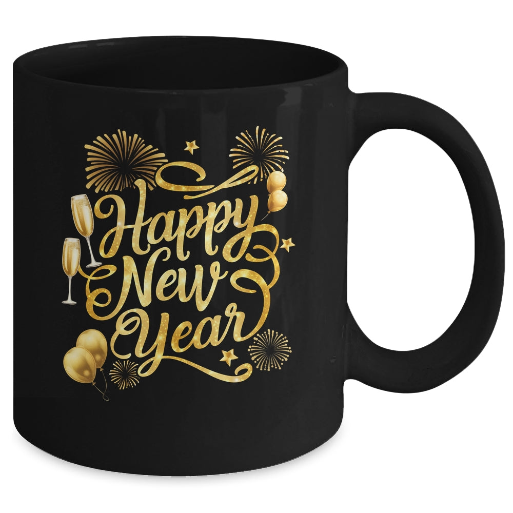 New Years 2025 Eve Party Supplies Happy New Year Fireworks Mug | teecentury