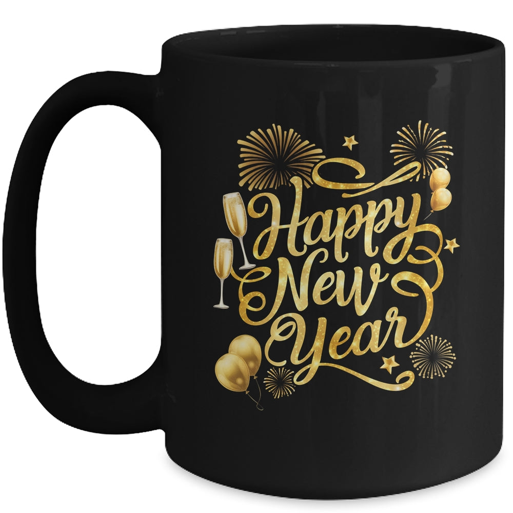 New Years 2025 Eve Party Supplies Happy New Year Fireworks Mug | teecentury