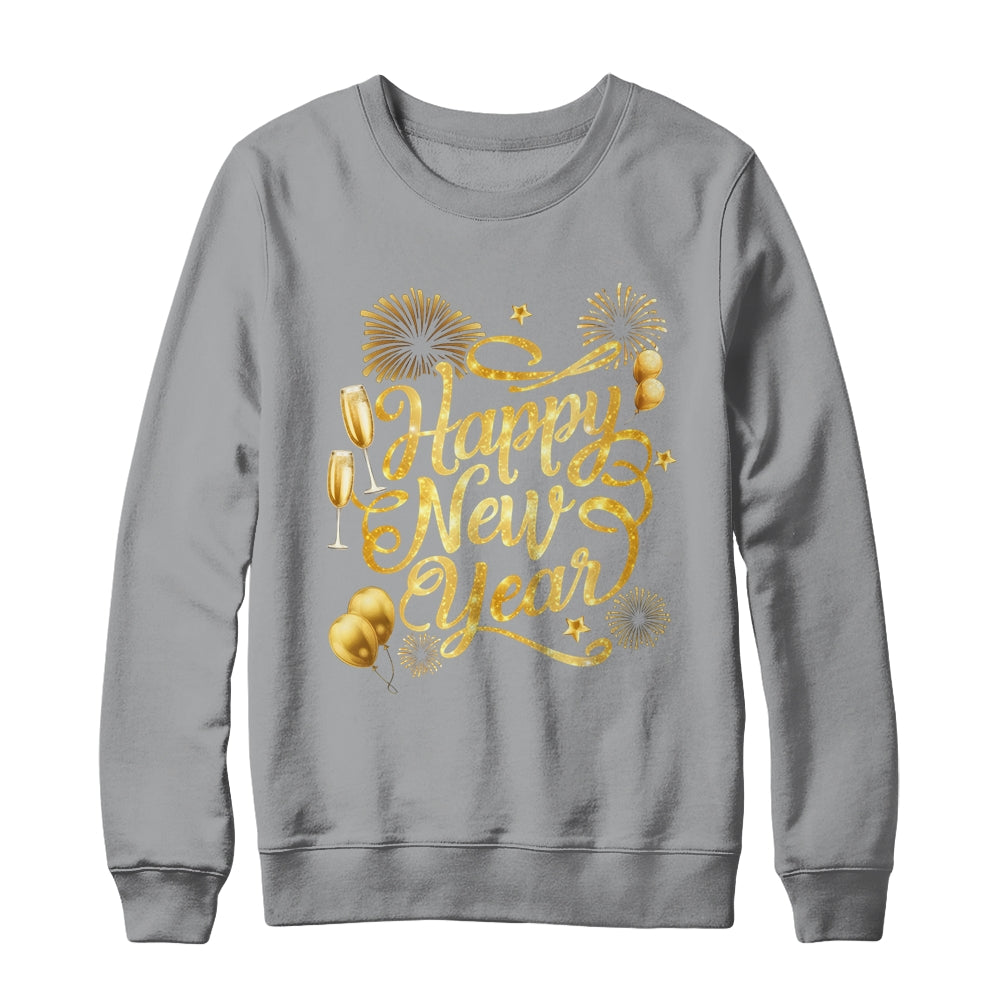 New Years 2025 Eve Party Supplies Happy New Year Fireworks Shirt & Sweatshirt | teecentury
