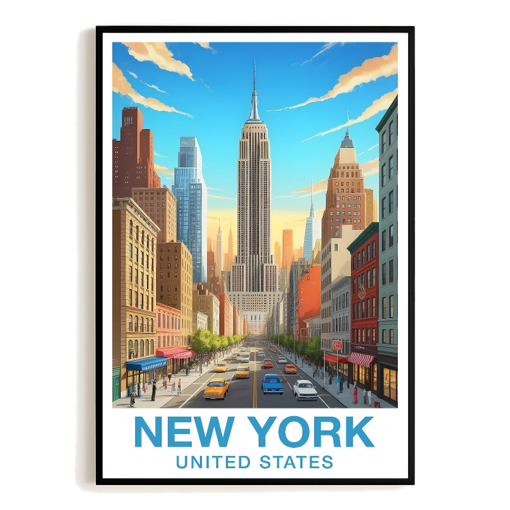 New York Wall Art Vintage Travel Posters Nature City Landscape Picture Prints Suitable For Home Room Living Room Office Bedroom Aesthetic Decor Unframed | teecentury