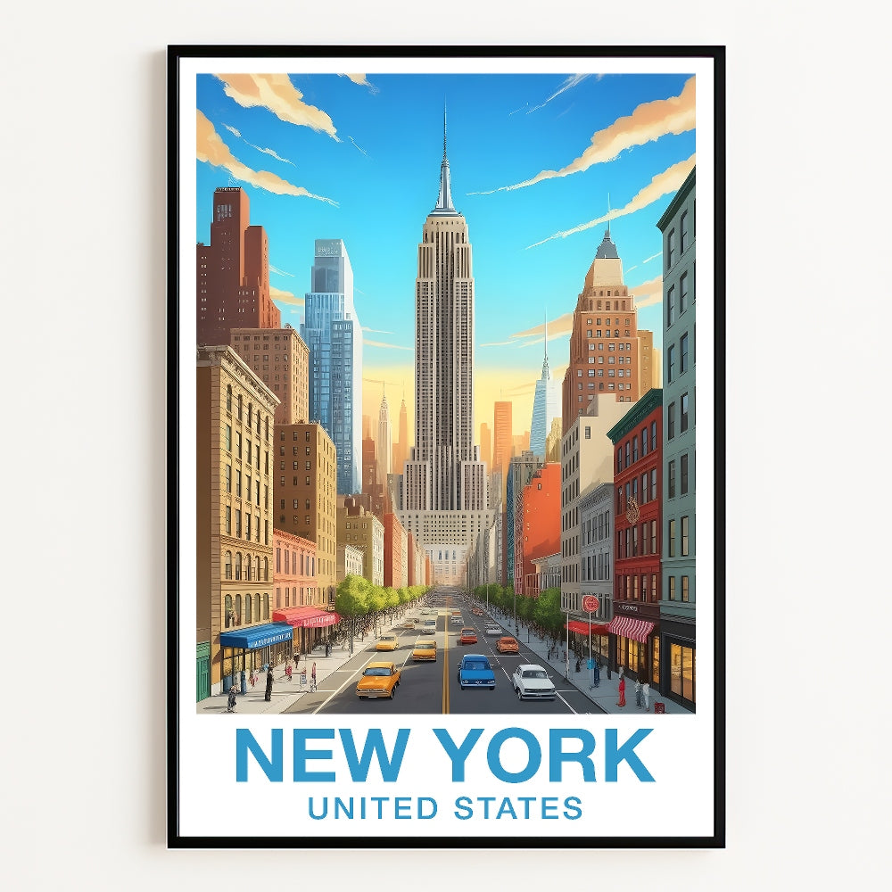New York Wall Art Vintage Travel Posters Nature City Landscape Picture Prints Suitable For Home Room Living Room Office Bedroom Aesthetic Decor Unframed | teecentury