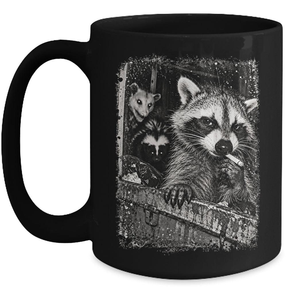 Night Trash Panda Crew Raccoon Opossum Skunk Meme Halloween Mug | teecentury