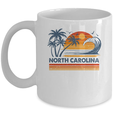 North Carolina Vacation Sunset Cute 70s Vintage Retro Beach Mug | teecentury