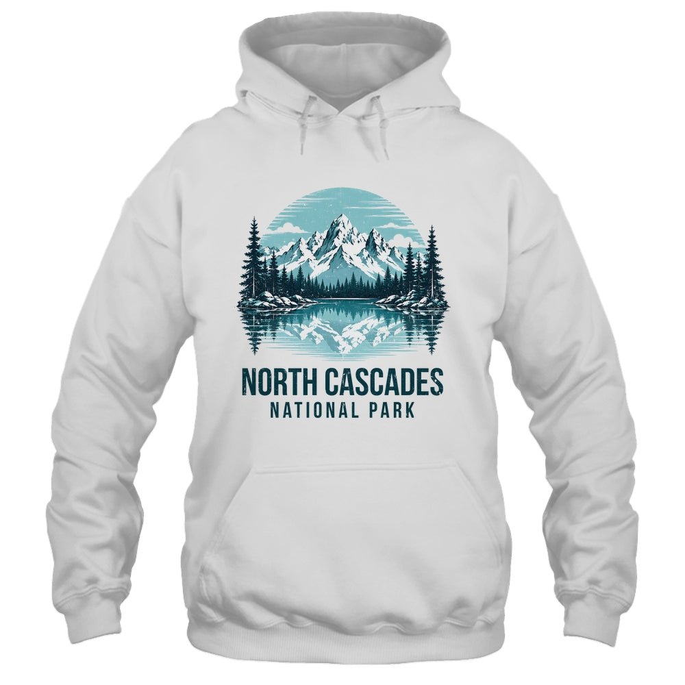 North Cascades National Park Retro Mountain Lake Outdoor Hiking Shirt & Tank Top | teecentury