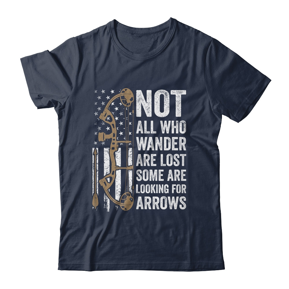 Not All Who Wander Are Lost Bow Funny Archery American Flag Shirt & Hoodie | teecentury
