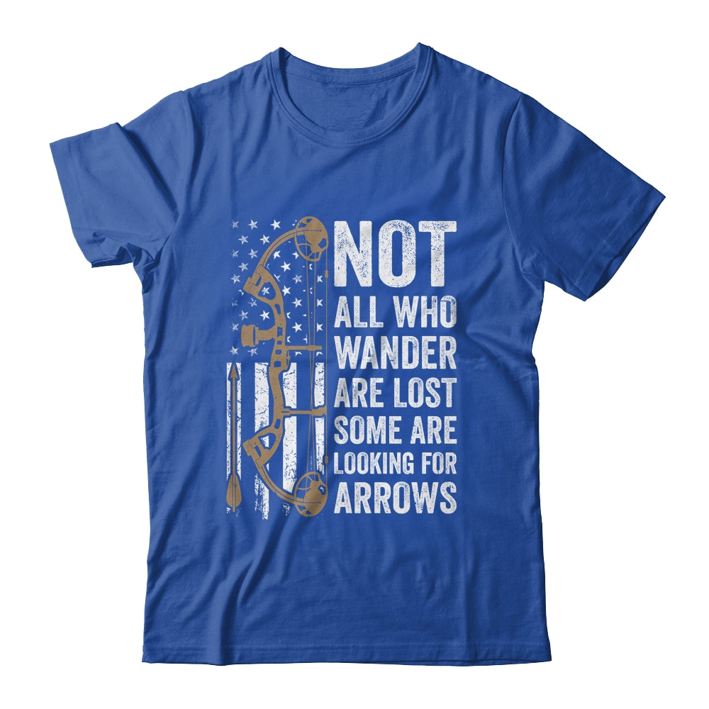 Not All Who Wander Are Lost Bow Funny Archery American Flag Shirt & Hoodie | teecentury