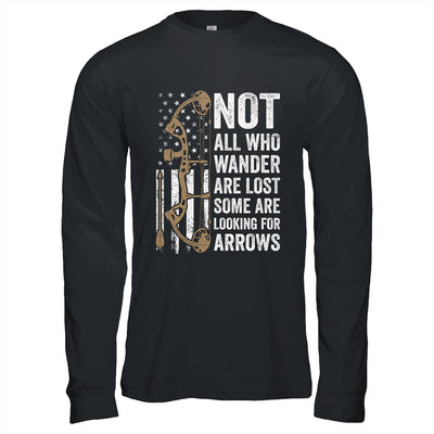 Not All Who Wander Are Lost Bow Funny Archery American Flag Shirt & Hoodie | teecentury