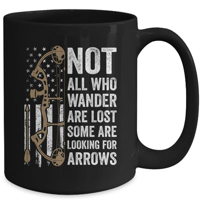 Not All Who Wander Are Lost Bow Funny Archery American Flag Mug | teecentury