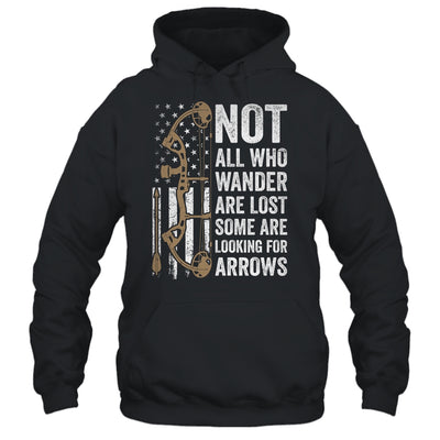 Not All Who Wander Are Lost Bow Funny Archery American Flag Shirt & Hoodie | teecentury