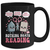 Nothing Beats Reading Book Librarian Rock Paper Scissors Mug | teecentury