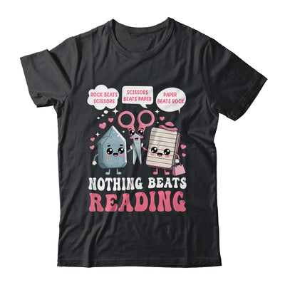 Nothing Beats Reading Book Librarian Rock Paper Scissors Shirt & Hoodie | teecentury