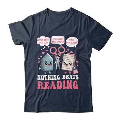 Nothing Beats Reading Book Librarian Rock Paper Scissors Shirt & Hoodie | teecentury