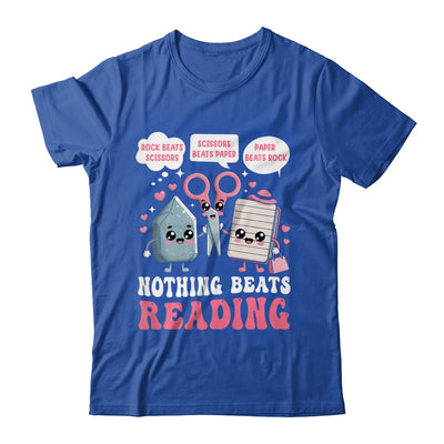 Nothing Beats Reading Book Librarian Rock Paper Scissors Shirt & Hoodie | teecentury