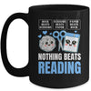 Nothing Beats Reading Rock Paper Scissors Funny Book Lover Mug | teecentury